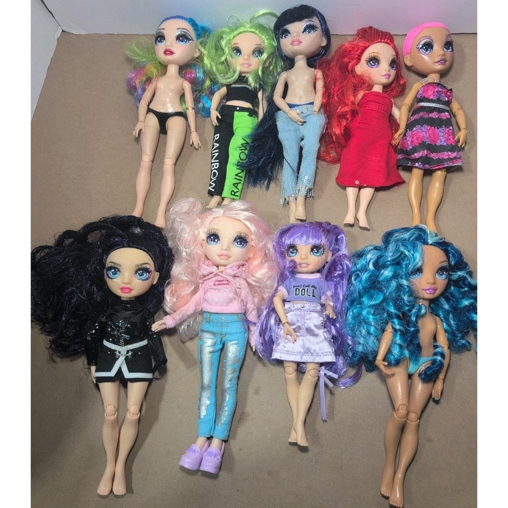 Rainbow High High Doll Lot Of 9 Bella Parker Avery Stiles Ruby Anderson And More